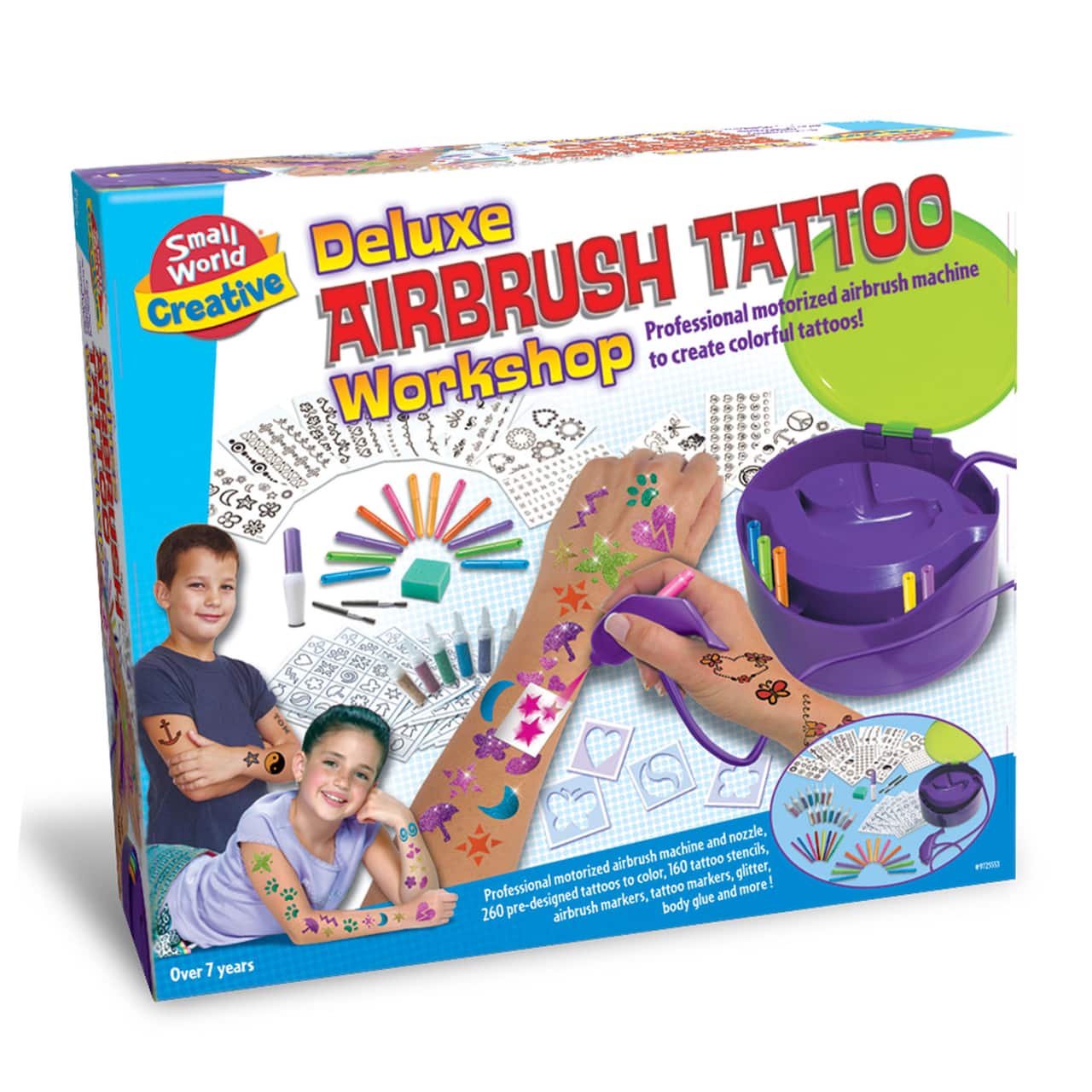 Small World Toys Deluxe Airbrush Tattoo Workshop DIY Kit